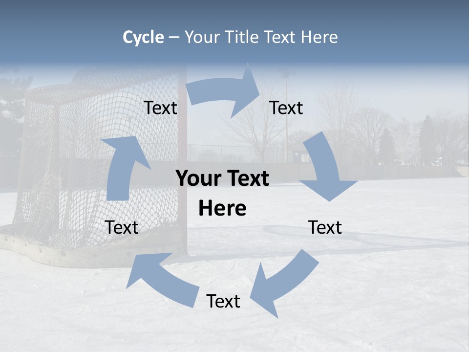 Outdoor Hockey Net PowerPoint Template