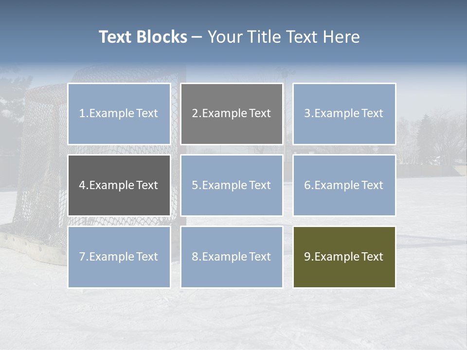 Outdoor Hockey Net PowerPoint Template