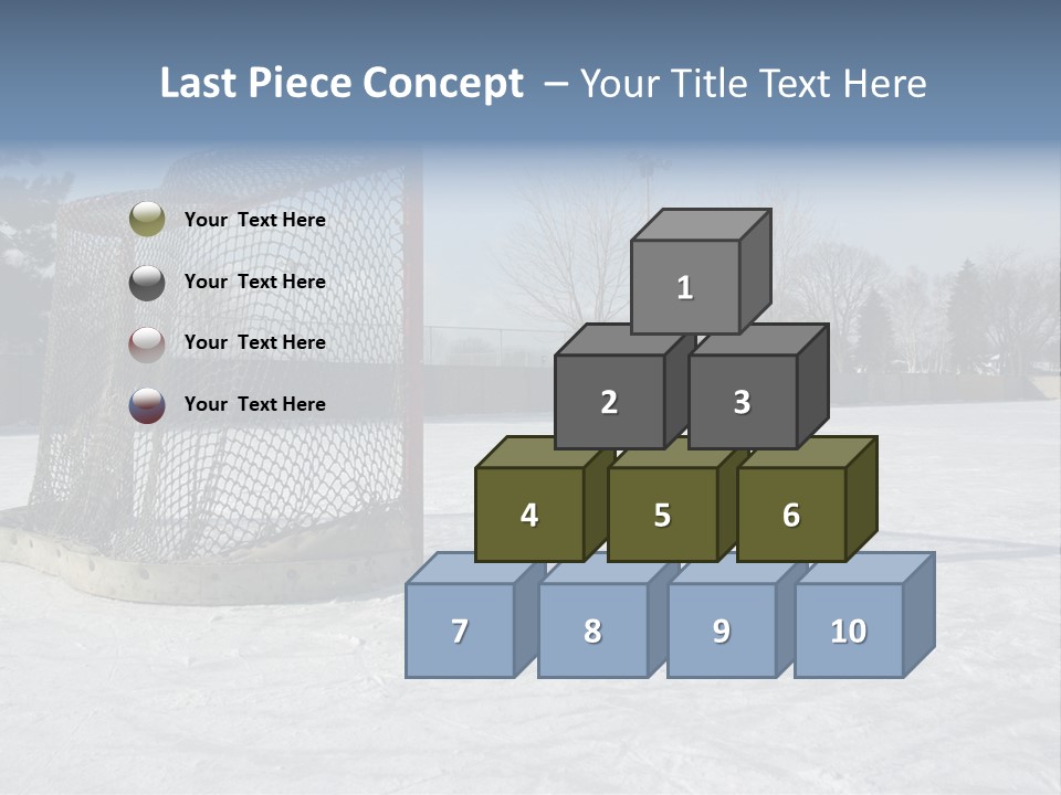 Outdoor Hockey Net PowerPoint Template