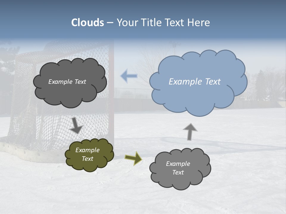 Outdoor Hockey Net PowerPoint Template
