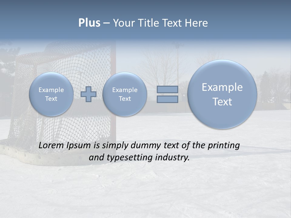 Outdoor Hockey Net PowerPoint Template