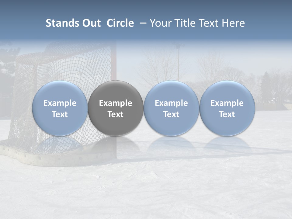 Outdoor Hockey Net PowerPoint Template
