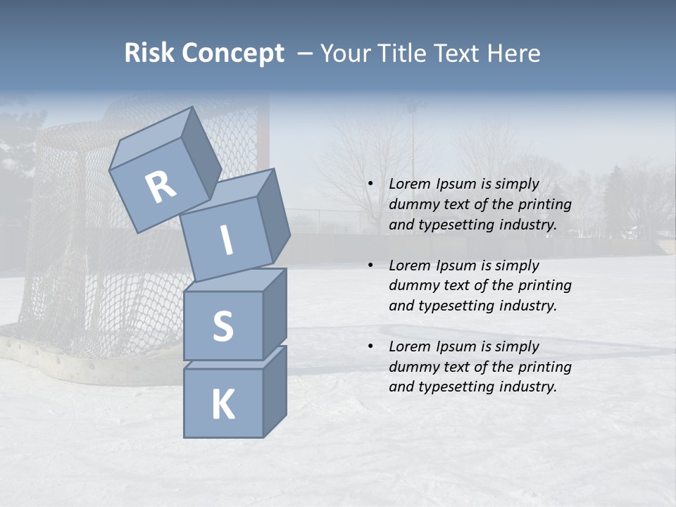 Outdoor Hockey Net PowerPoint Template