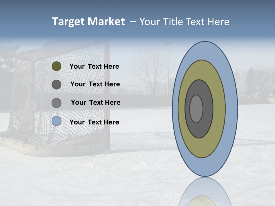 Outdoor Hockey Net PowerPoint Template