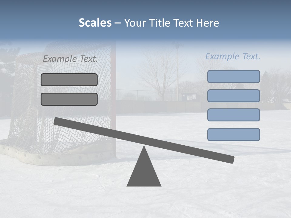 Outdoor Hockey Net PowerPoint Template