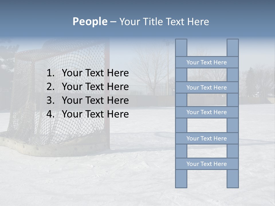 Outdoor Hockey Net PowerPoint Template