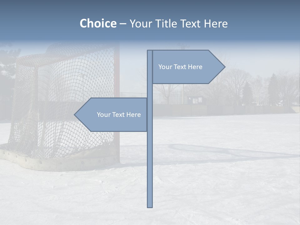 Outdoor Hockey Net PowerPoint Template