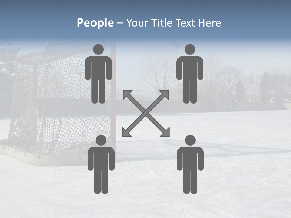 Outdoor Hockey Net PowerPoint Template