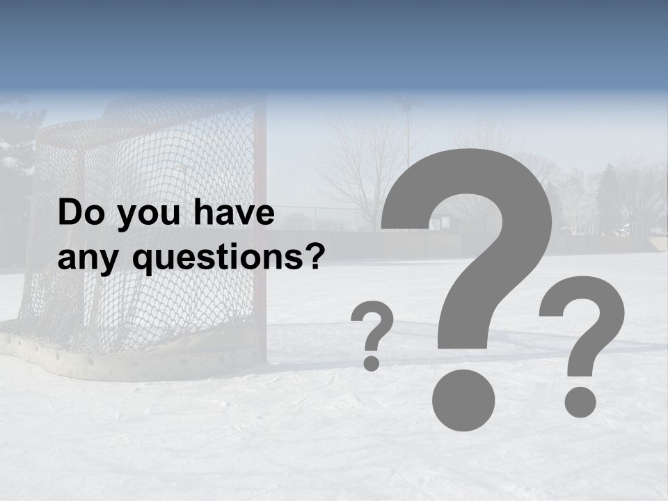 Outdoor Hockey Net PowerPoint Template