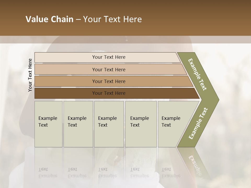 A Woman In A Wedding Dress Is Posing For A Picture PowerPoint Template