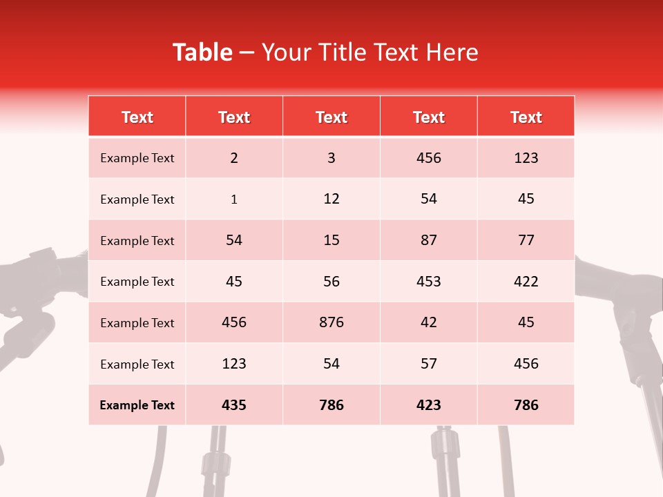 A Row Of Microphones With A Red Cord PowerPoint Template