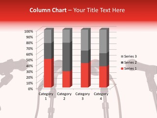 A Row Of Microphones With A Red Cord PowerPoint Template