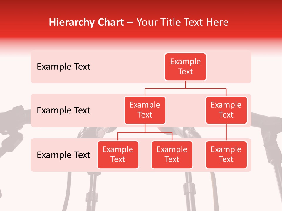 A Row Of Microphones With A Red Cord PowerPoint Template