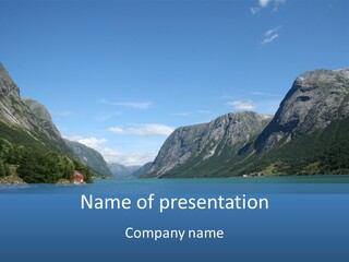 Beautiful Lanscapes From Norwegian Fjords In The Summer - Europe Travel PowerPoint Template