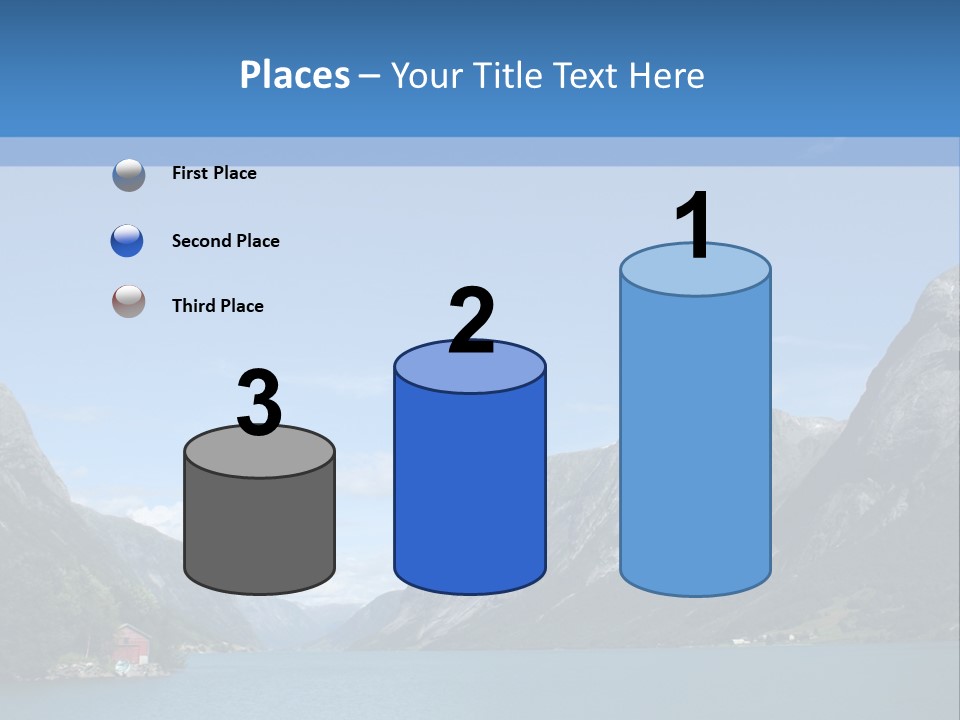 Beautiful Lanscapes From Norwegian Fjords In The Summer - Europe Travel PowerPoint Template