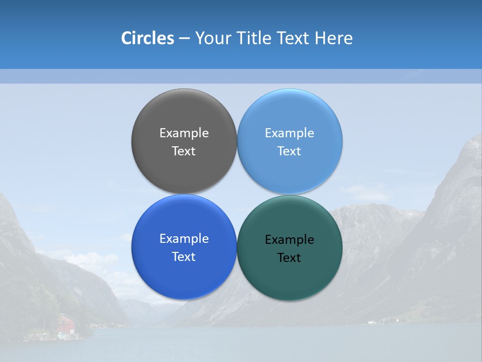 Beautiful Lanscapes From Norwegian Fjords In The Summer - Europe Travel PowerPoint Template