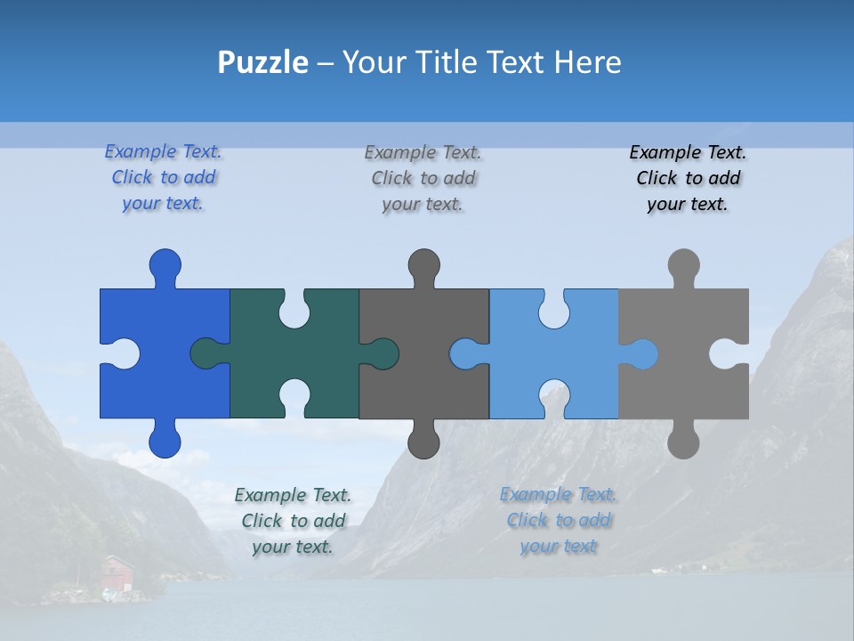 Beautiful Lanscapes From Norwegian Fjords In The Summer - Europe Travel PowerPoint Template