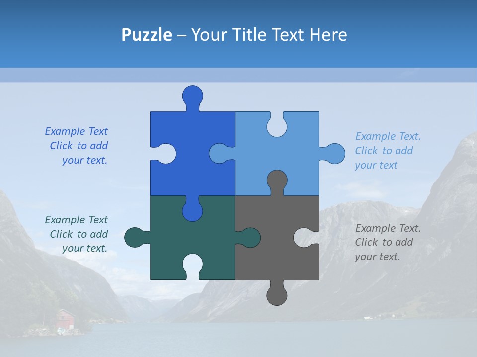 Beautiful Lanscapes From Norwegian Fjords In The Summer - Europe Travel PowerPoint Template