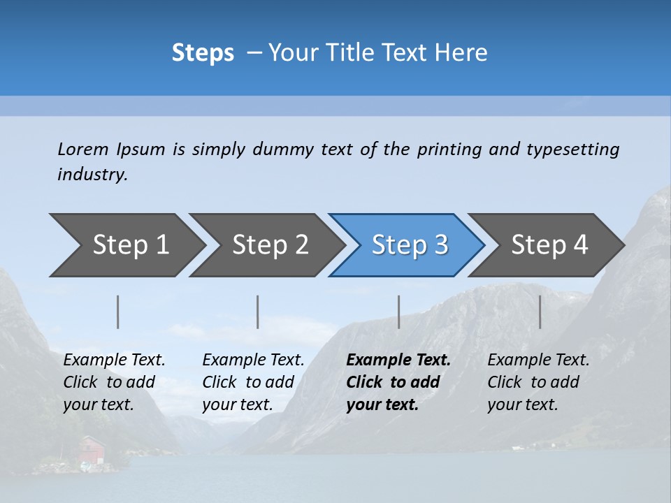 Beautiful Lanscapes From Norwegian Fjords In The Summer - Europe Travel PowerPoint Template