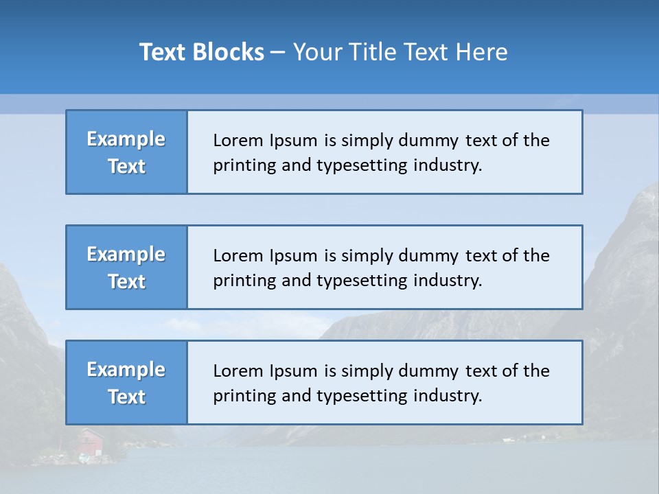 Beautiful Lanscapes From Norwegian Fjords In The Summer - Europe Travel PowerPoint Template