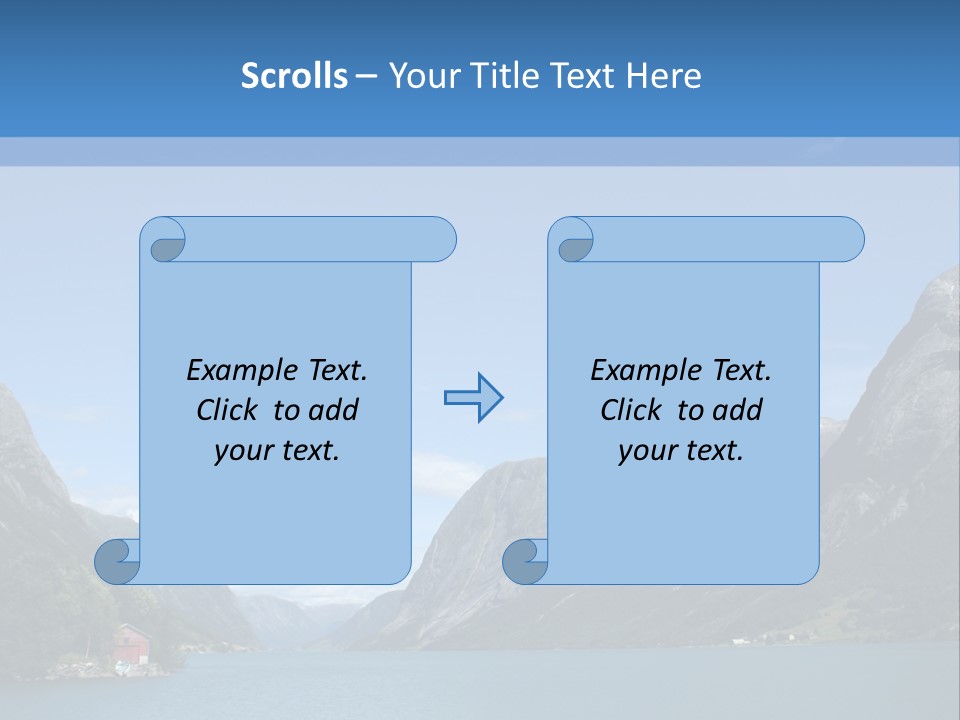 Beautiful Lanscapes From Norwegian Fjords In The Summer - Europe Travel PowerPoint Template