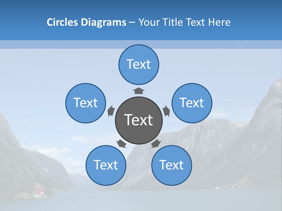 Beautiful Lanscapes From Norwegian Fjords In The Summer - Europe Travel PowerPoint Template