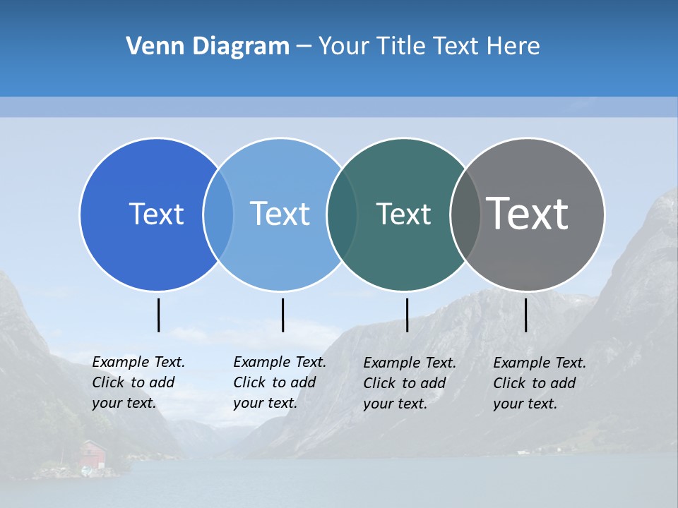 Beautiful Lanscapes From Norwegian Fjords In The Summer - Europe Travel PowerPoint Template
