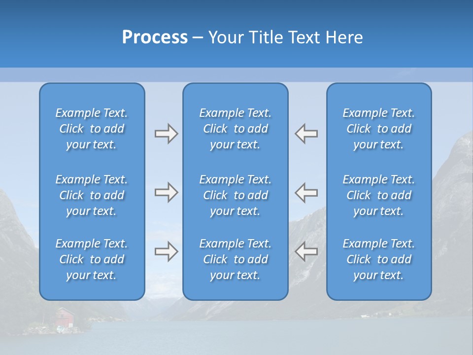 Beautiful Lanscapes From Norwegian Fjords In The Summer - Europe Travel PowerPoint Template
