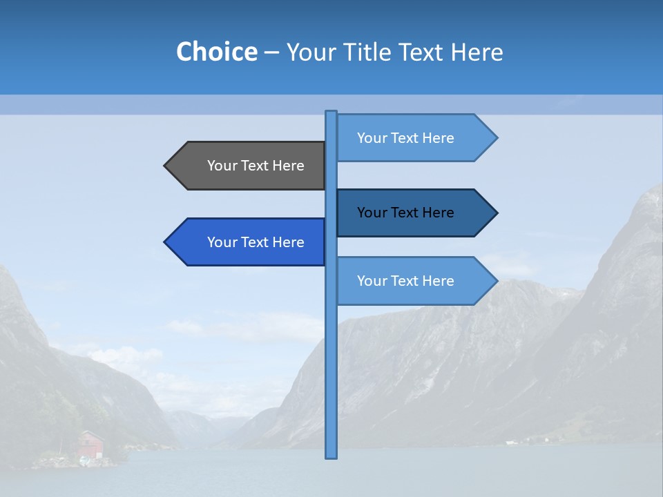 Beautiful Lanscapes From Norwegian Fjords In The Summer - Europe Travel PowerPoint Template