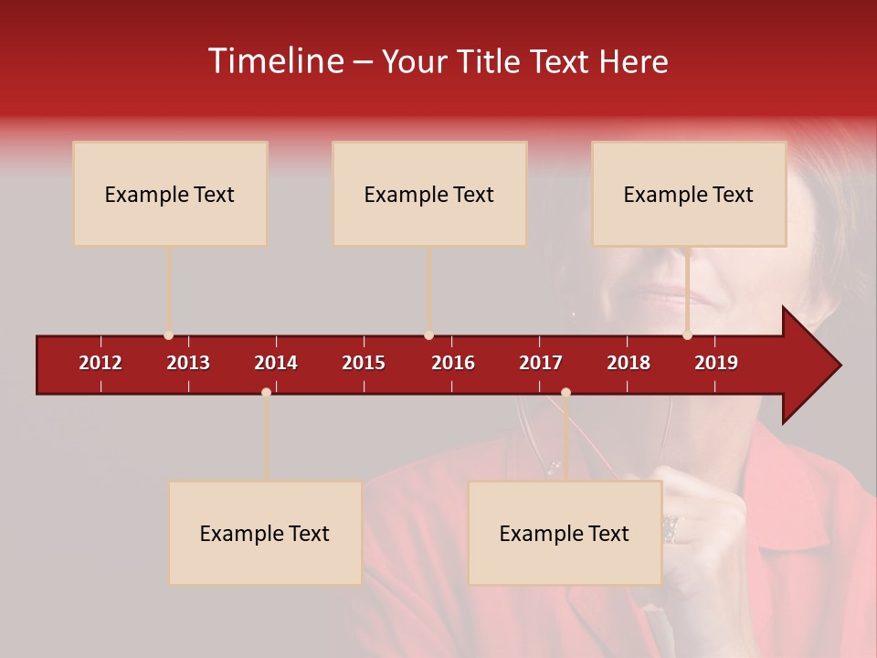 Mid  Woman Holding Glasses And Looking Sidewards PowerPoint Template