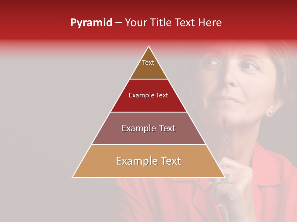 Mid  Woman Holding Glasses And Looking Sidewards PowerPoint Template