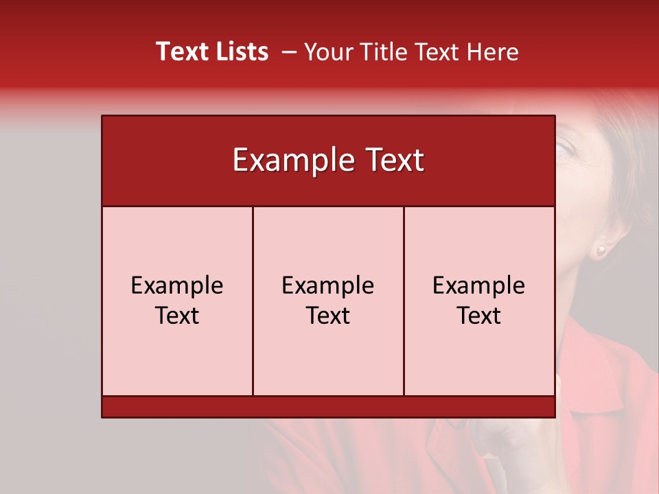 Mid  Woman Holding Glasses And Looking Sidewards PowerPoint Template