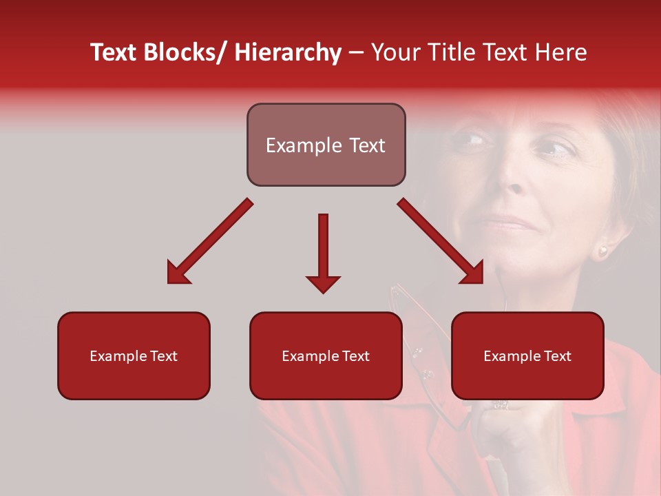 Mid  Woman Holding Glasses And Looking Sidewards PowerPoint Template