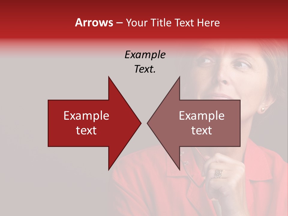 Mid  Woman Holding Glasses And Looking Sidewards PowerPoint Template