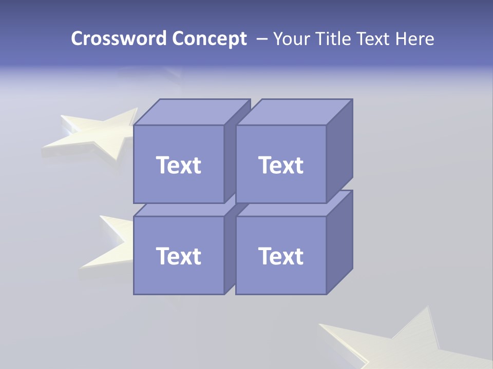 A Group Of Gold Stars On A Blue Background PowerPoint Template