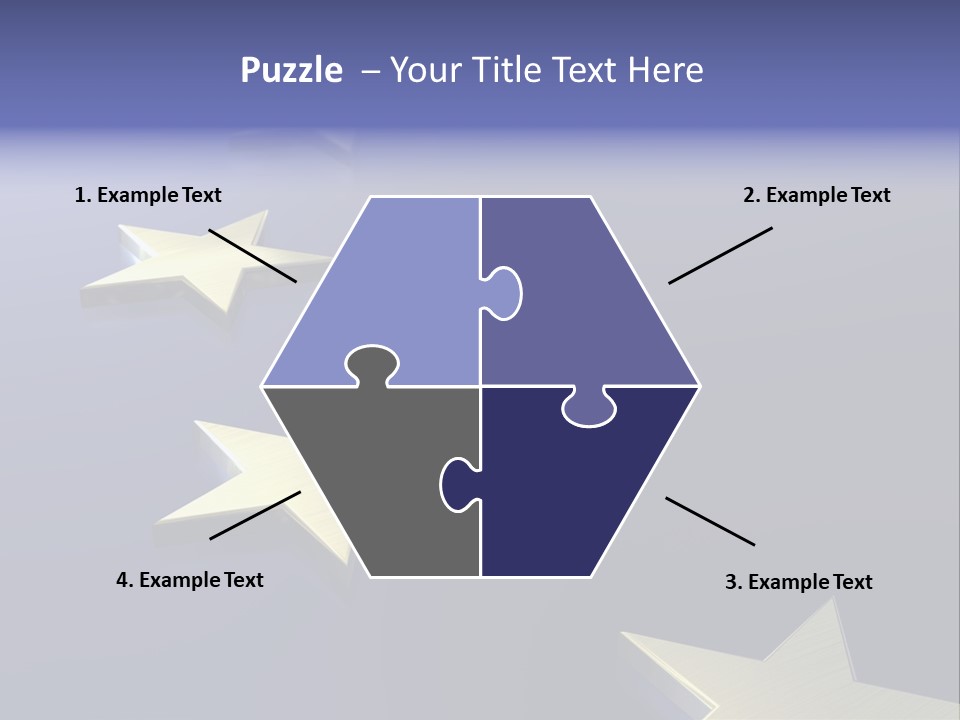 A Group Of Gold Stars On A Blue Background PowerPoint Template