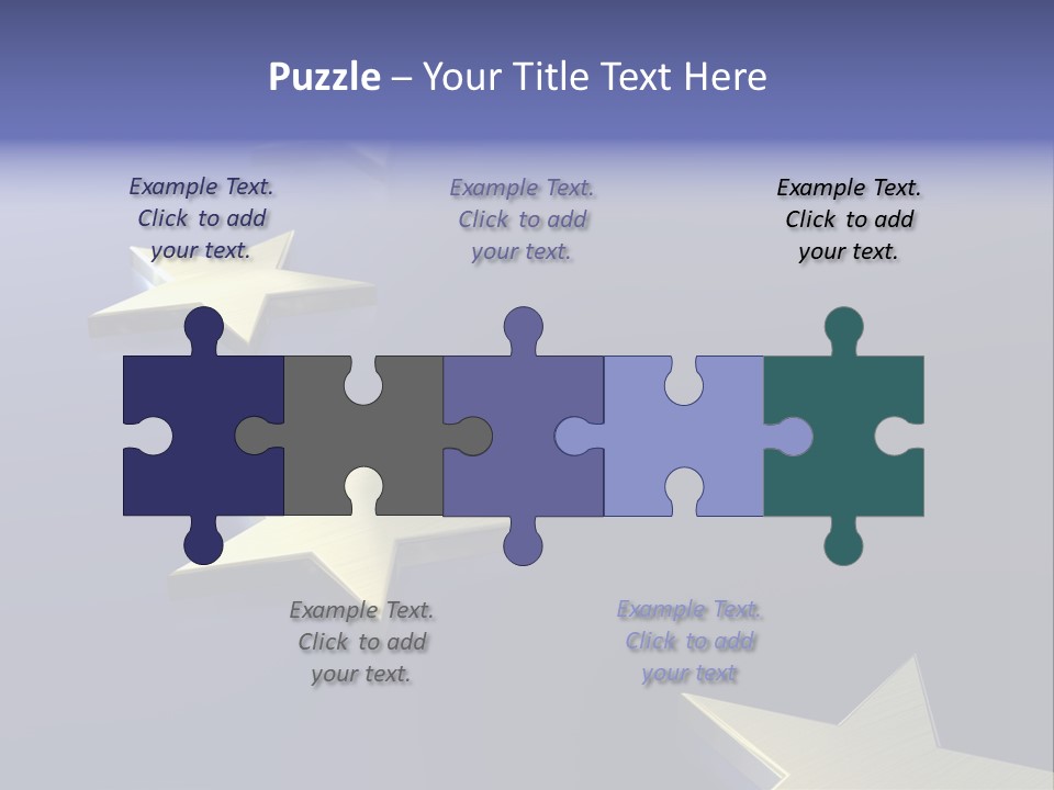 A Group Of Gold Stars On A Blue Background PowerPoint Template