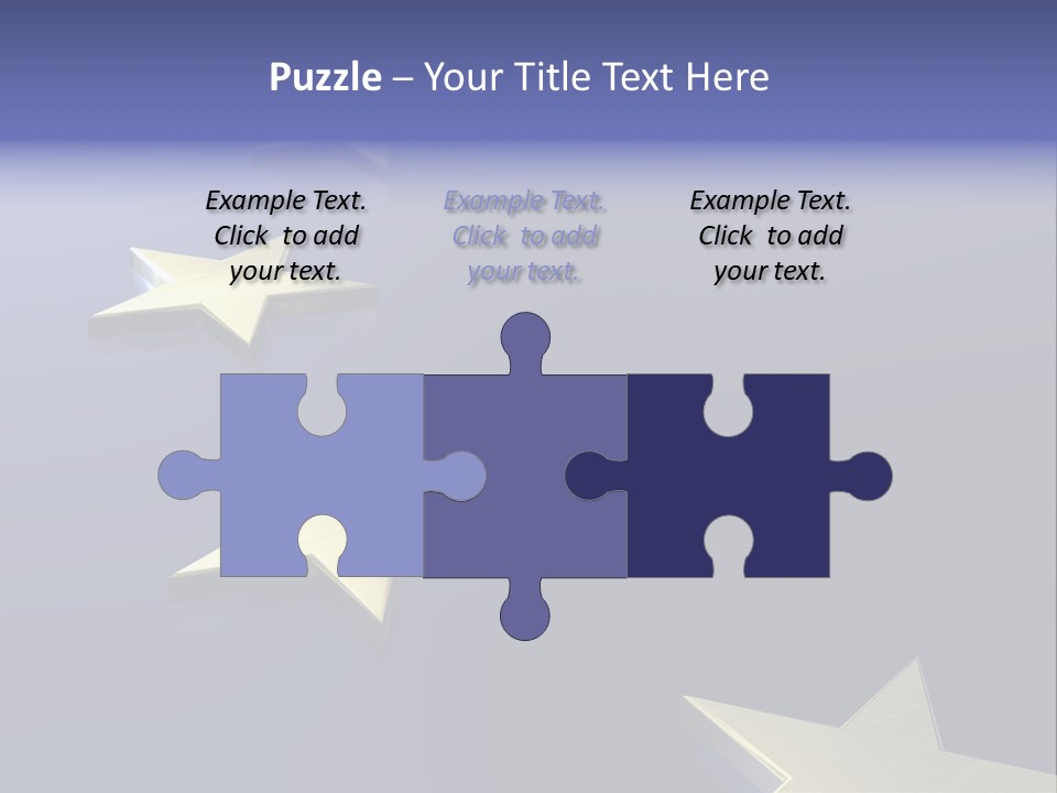 A Group Of Gold Stars On A Blue Background PowerPoint Template