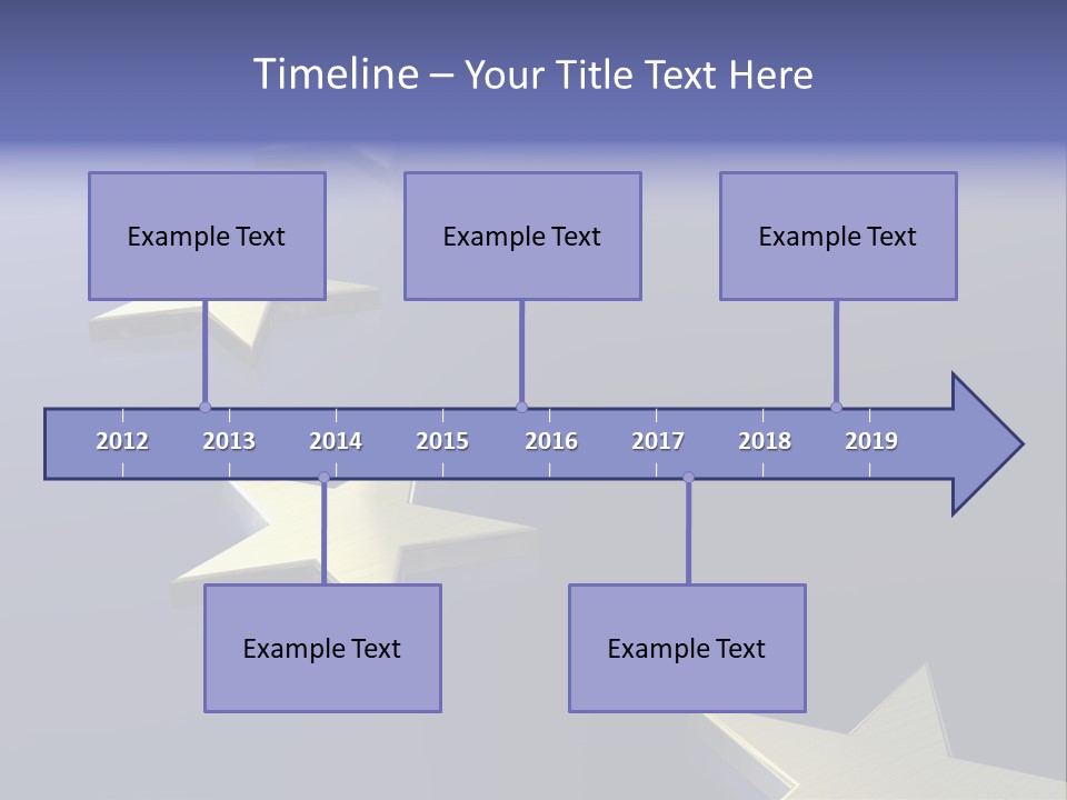 A Group Of Gold Stars On A Blue Background PowerPoint Template