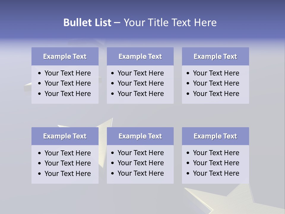 A Group Of Gold Stars On A Blue Background PowerPoint Template