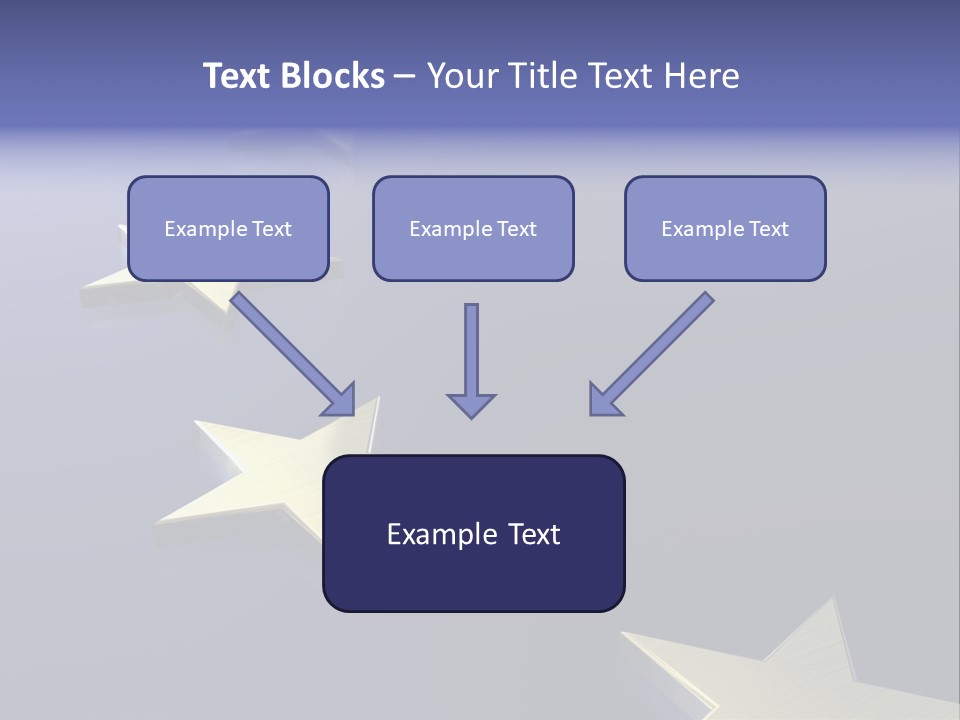 A Group Of Gold Stars On A Blue Background PowerPoint Template