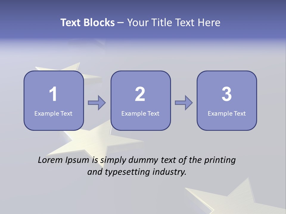 A Group Of Gold Stars On A Blue Background PowerPoint Template