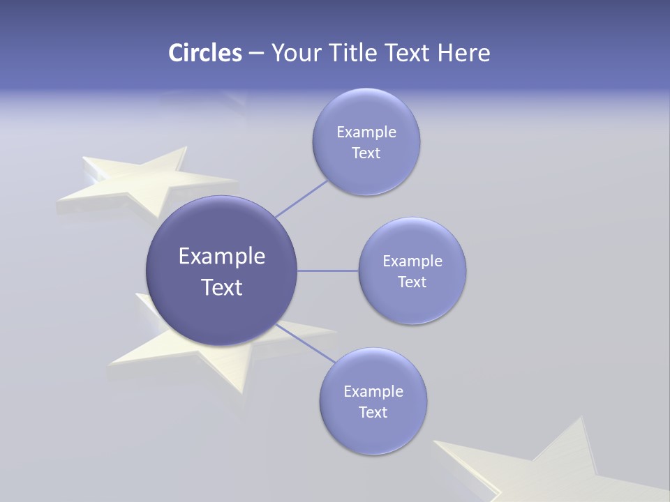 A Group Of Gold Stars On A Blue Background PowerPoint Template