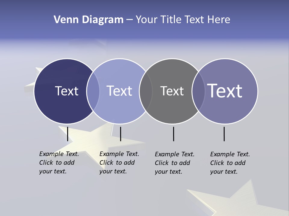 A Group Of Gold Stars On A Blue Background PowerPoint Template