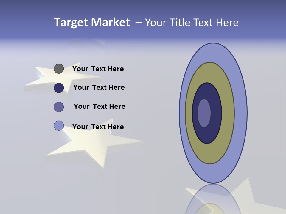 A Group Of Gold Stars On A Blue Background PowerPoint Template