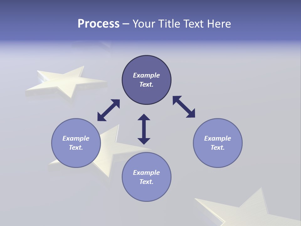 A Group Of Gold Stars On A Blue Background PowerPoint Template