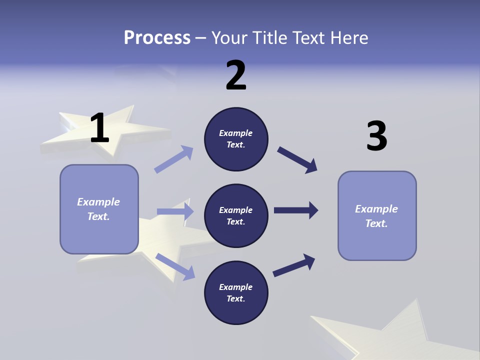 A Group Of Gold Stars On A Blue Background PowerPoint Template