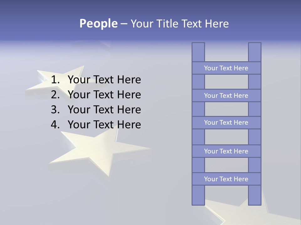 A Group Of Gold Stars On A Blue Background PowerPoint Template