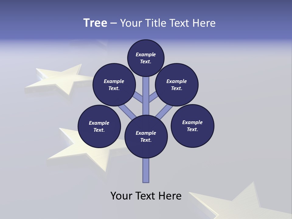 A Group Of Gold Stars On A Blue Background PowerPoint Template