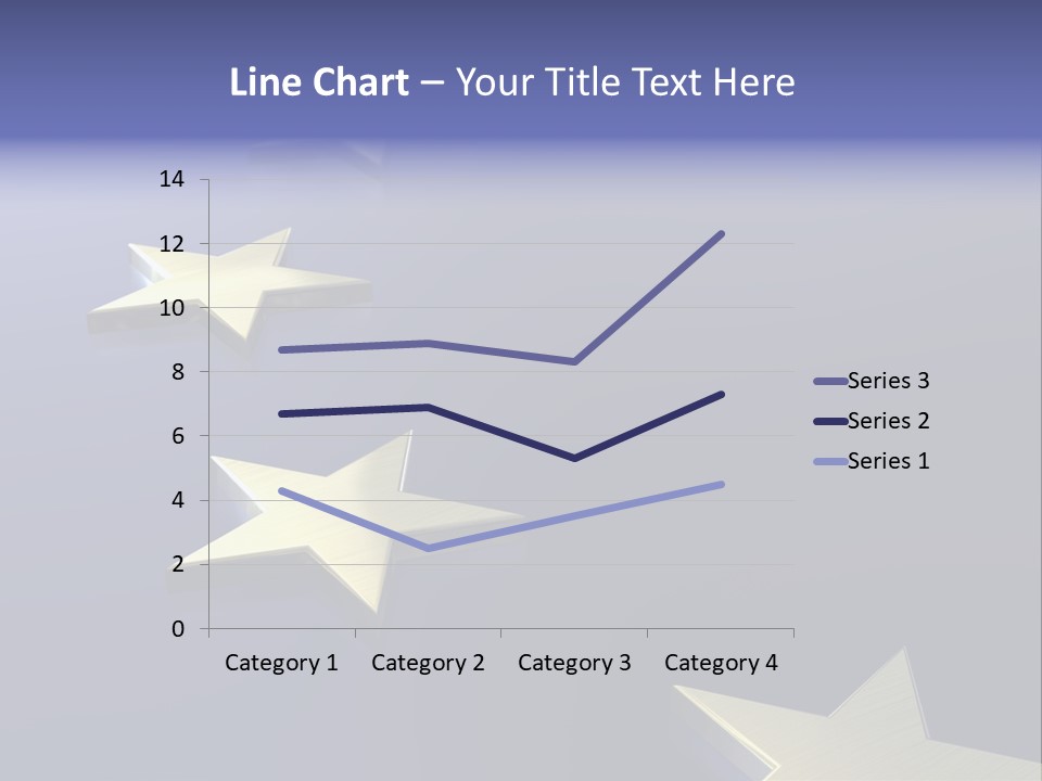 A Group Of Gold Stars On A Blue Background PowerPoint Template